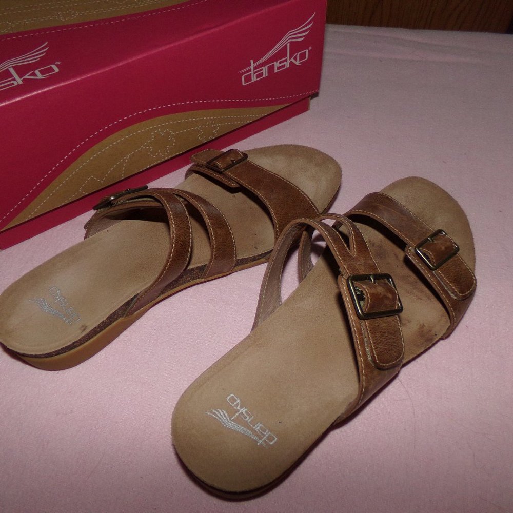 Women's Dansko Slide Sandals, Size 39 (8.5 US), Tan